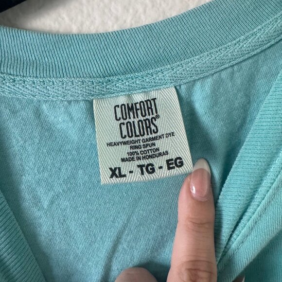 DISNEY LITTLE MERMAID COFFEE LONG SLEEVE AQUA GRAPHIC TEE SHIRT TSHIRT - Picture 3 of 4